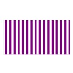 Vertical Stripes - White and Purple Violet Satin Shawl