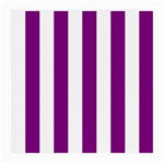 Vertical Stripes - White and Purple Violet Medium Glasses Cloth (2 Sides)