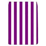 Vertical Stripes - White and Purple Violet Removable Flap Cover (S)