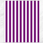 Vertical Stripes - White and Purple Violet Canvas 8  x 10 