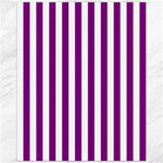 Vertical Stripes - White and Purple Violet Canvas 11  x 14 
