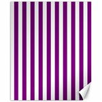 Vertical Stripes - White and Purple Violet Canvas 16  x 20 
