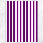 Vertical Stripes - White and Purple Violet Canvas 18  x 24 