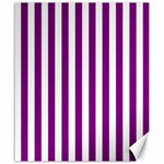 Vertical Stripes - White and Purple Violet Canvas 20  x 24 