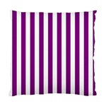 Vertical Stripes - White and Purple Violet Standard Cushion Case (Two Sides)