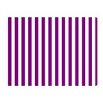 Vertical Stripes - White and Purple Violet Double Sided Flano Blanket (Mini)