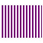 Vertical Stripes - White and Purple Violet Double Sided Flano Blanket (Medium)