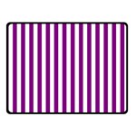 Vertical Stripes - White and Purple Violet Double Sided Fleece Blanket (Small) (Two Sides)