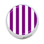 Vertical Stripes - White and Purple Violet 4-Port USB Hub (One Side)