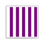 Vertical Stripes - White and Purple Violet Memory Card Reader with Storage (Square)