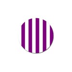 Vertical Stripes - White and Purple Violet Golf Ball Marker (4 pack)