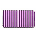 Vertical Stripes - White and Purple Violet Medium Bar Mat