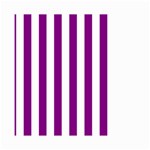 Vertical Stripes - White and Purple Violet Small Garden Flag (Two Sides)