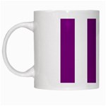Vertical Stripes - White and Purple Violet White Mug
