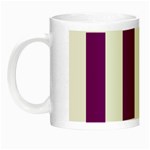Vertical Stripes - White and Purple Violet Night Luminous Mug