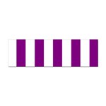Vertical Stripes - White and Purple Violet Sticker Bumper (10 pack)