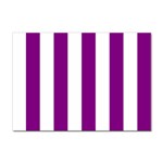 Vertical Stripes - White and Purple Violet Sticker A4 (100 pack)
