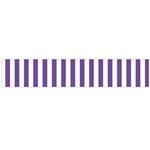 Vertical Stripes - White and Dark Lavender Violet Flano Scarf (Large)