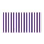 Vertical Stripes - White and Dark Lavender Violet Satin Wrap