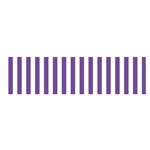 Vertical Stripes - White and Dark Lavender Violet Satin Scarf (Oblong)