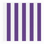 Vertical Stripes - White and Dark Lavender Violet Medium Glasses Cloth (2 Sides)