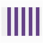 Vertical Stripes - White and Dark Lavender Violet Large Glasses Cloth