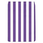 Vertical Stripes - White and Dark Lavender Violet Removable Flap Cover (S)