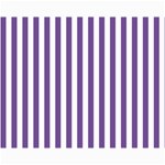 Vertical Stripes - White and Dark Lavender Violet Collage 11  x 14 