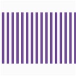 Vertical Stripes - White and Dark Lavender Violet Collage 12  x 18 