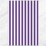 Vertical Stripes - White and Dark Lavender Violet Canvas 12  x 18 