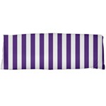 Vertical Stripes - White and Dark Lavender Violet Body Pillow Case (Dakimakura) (One Side)