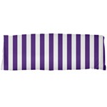Vertical Stripes - White and Dark Lavender Violet Body Pillow Case Dakimakura (Two Sides)