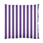 Vertical Stripes - White and Dark Lavender Violet Standard Cushion Case (Two Sides)