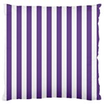 Vertical Stripes - White and Dark Lavender Violet Standard Flano Cushion Case (Two Sides)