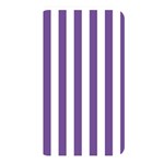 Vertical Stripes - White and Dark Lavender Violet Memory Card Reader (Rectangular)