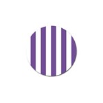 Vertical Stripes - White and Dark Lavender Violet Golf Ball Marker (10 pack)