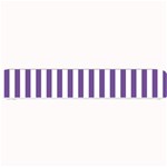 Vertical Stripes - White and Dark Lavender Violet Small Bar Mat