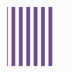 Vertical Stripes - White and Dark Lavender Violet Small Garden Flag (Two Sides)