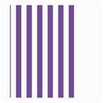 Vertical Stripes - White and Dark Lavender Violet Large Garden Flag (Two Sides)