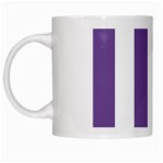 Vertical Stripes - White and Dark Lavender Violet White Mug