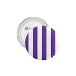 Vertical Stripes - White and Dark Lavender Violet 1.75  Button