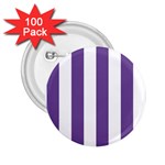 Vertical Stripes - White and Dark Lavender Violet 2.25  Button (100 pack)