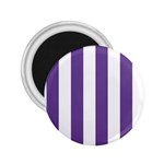 Vertical Stripes - White and Dark Lavender Violet 2.25  Magnet