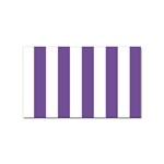 Vertical Stripes - White and Dark Lavender Violet Sticker Rectangular (10 pack)