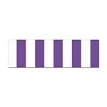 Vertical Stripes - White and Dark Lavender Violet Sticker Bumper (10 pack)