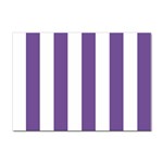 Vertical Stripes - White and Dark Lavender Violet Sticker A4 (100 pack)