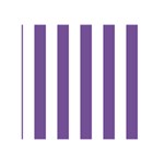 Vertical Stripes - White and Dark Lavender Violet Greeting Card 5  x 7 
