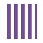 Vertical Stripes - White and Dark Lavender Violet Greeting Card 4.5  x 6 
