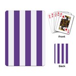 Vertical Stripes - White and Dark Lavender Violet Playing Cards Single Design