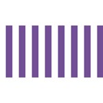 Vertical Stripes - White and Dark Lavender Violet YOU ARE INVITED 3D Greeting Card (8x4)